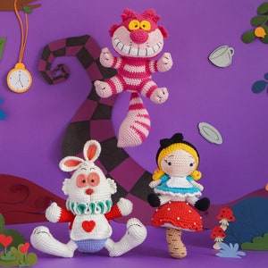 Schema uncinetto Alice nel Paese delle Meraviglie di Aquariwool Crochet schema per bambola all'uncinetto/schema Amigurumi per regalo per bambini immagine 4