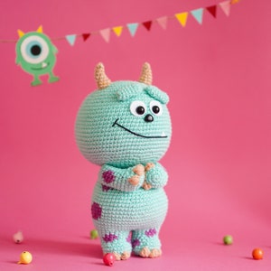 Little Monster Crochet Pattern by Aquariwool Crochet Crochet Doll Pattern/Amigurumi Pattern for Baby gift image 7