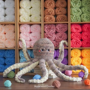 Giant Octopus Crochet Pattern/Crochet Plushies by Aquariwool Crochet