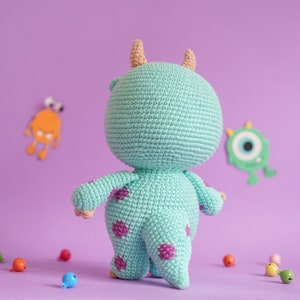 Little Monster Crochet Pattern by Aquariwool Crochet Crochet Doll Pattern/Amigurumi Pattern for Baby gift image 5