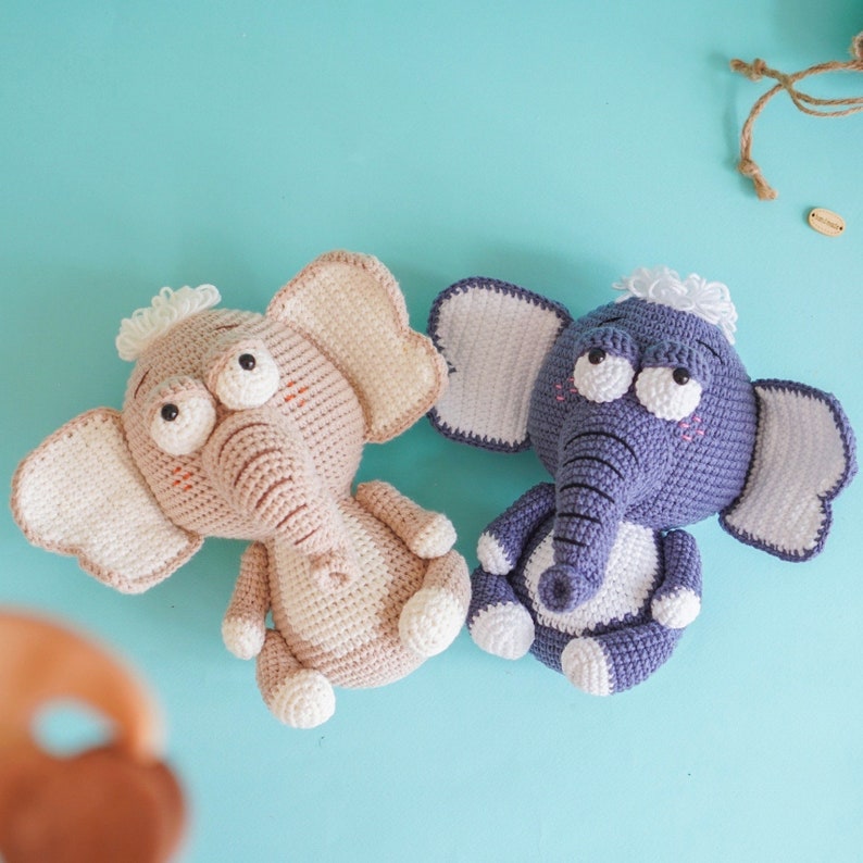 Jumbo the Elephant amigurumi Crochet Pattern by Aquariwool Etsy