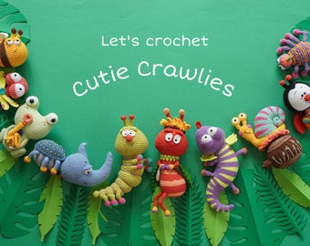 Cutie Crawlies: Bundle 11 Characters Crochet Pattern by Aquariwool Crochet (Crochet Doll Pattern/Amigurumi Pattern for Baby gift)