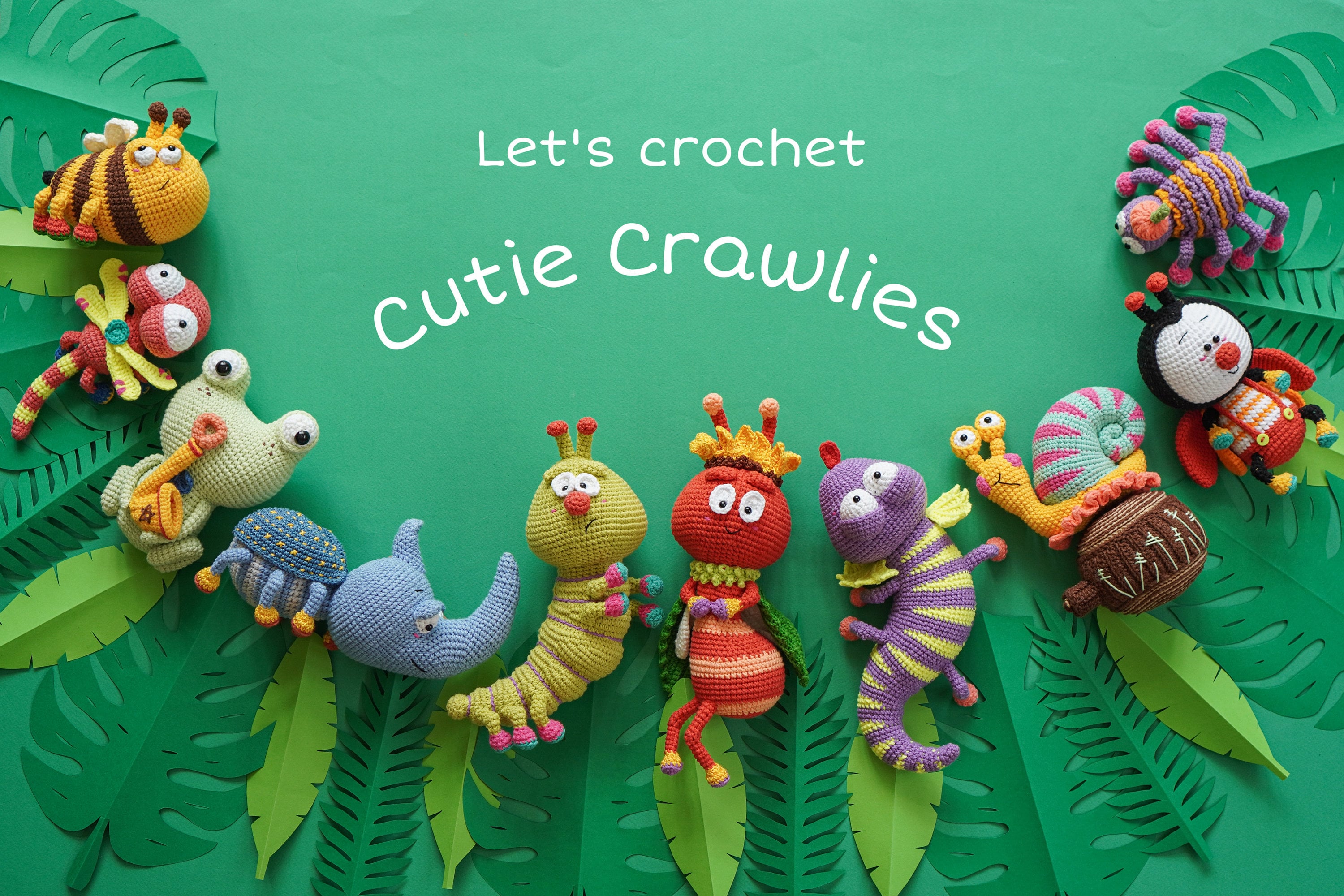 Amigurumi Bug Crochet Pattern Bundle PDF – 11 Insect Doll Plush Toys DIY Tutorial