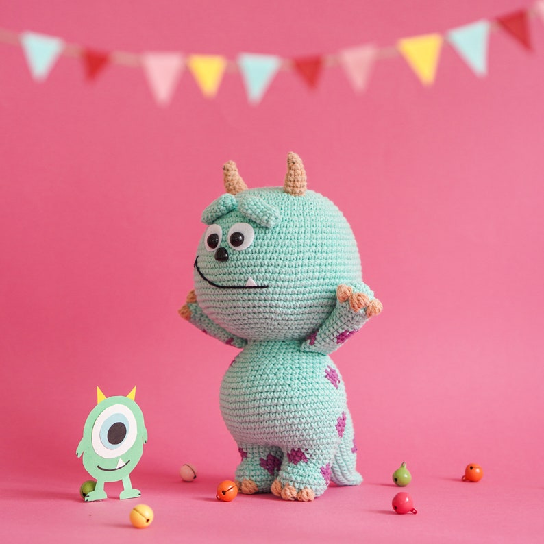 Little Monster Crochet Pattern by Aquariwool Crochet Crochet Doll Pattern/Amigurumi Pattern for Baby gift image 6