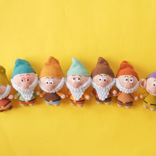 Little Dwarfs Crochet Pattern by Aquariwool Crochet (Crochet Doll Pattern/Amigurumi Pattern for Baby gift)