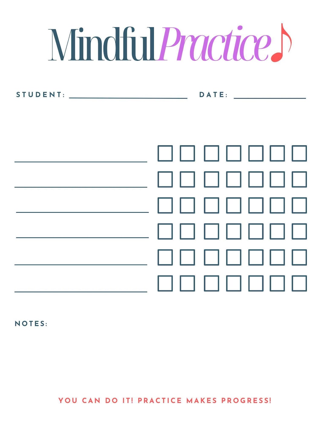 Chart Fpractice File Practice Chart - Etsy