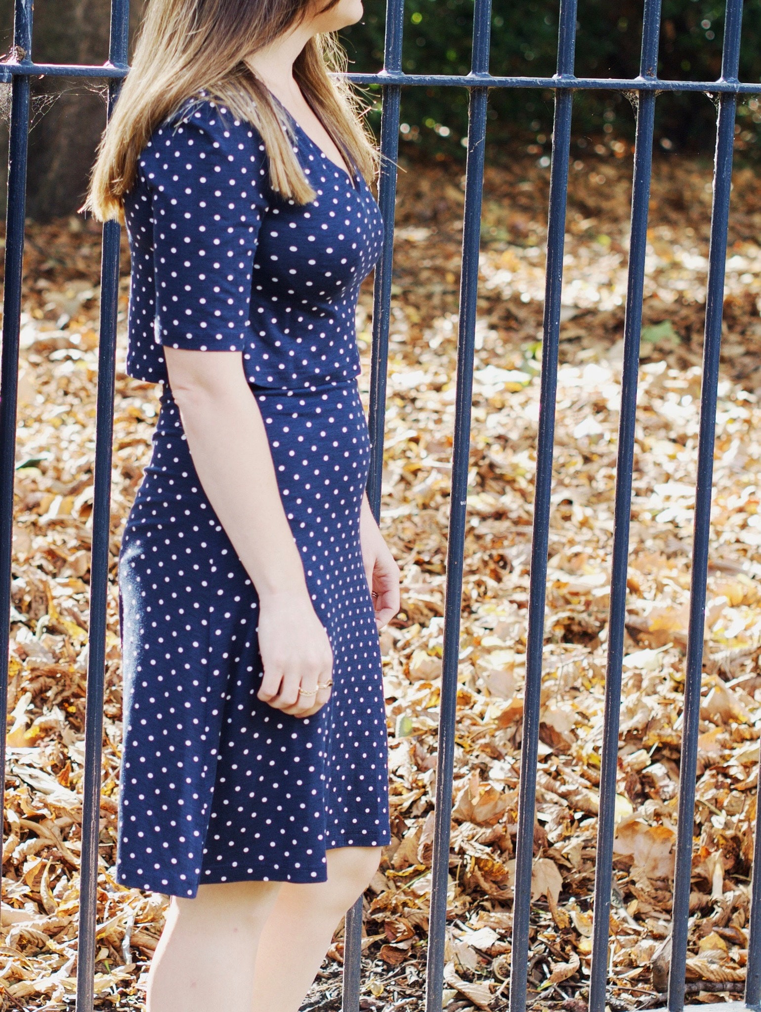 polka dot nursing dress