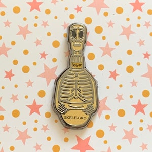 Halloween Sad Skeleton Hard Enamel pin badge