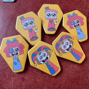 Circus rag doll jester  clown and master badges best friend character pin badges