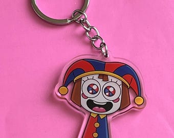 Circus jester  Digital Game Character keychain bag charm