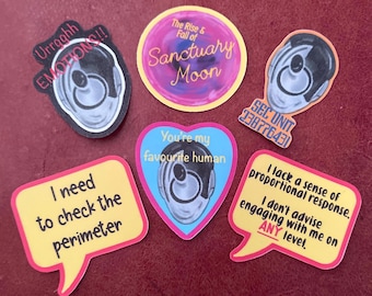 Murderbot diaries  favourite human matte and glitter  sticker set