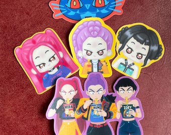 K-pop kpop hunter girl band best friend derpy sticker set