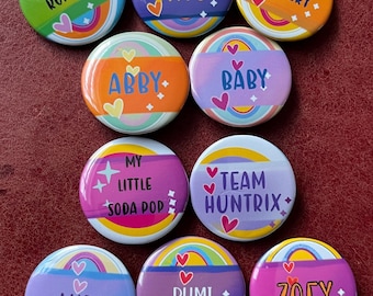 K-pop boy girl band demon hunting saja boys  best friend pin badges