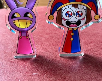 Circus Jester & Rabbit Standees, Digital Game Character Decor