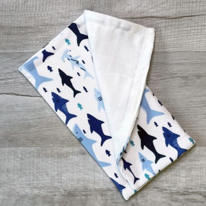 Shark Baby Burp Cloth - Standard Cloth Diaper