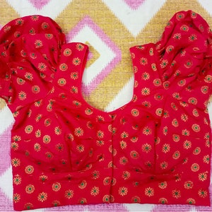 Saree blouse readymade - Saree Blouse party wear blouse - sari top - puff sleeves saree blouse - readymade