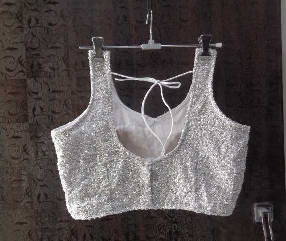 Silver glitter blouse top