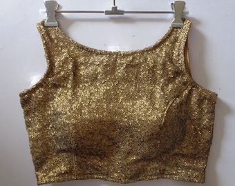 Copper sequins saree blouse . ready made sequins Blouse - saree blouse - designer blouse for saree , lehanga, tops ets
