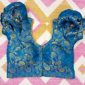 Designer Saree Blouse  - designer blouse - Saree Blouse-sari top - readymade blouses- puff sleeves saree blouse .