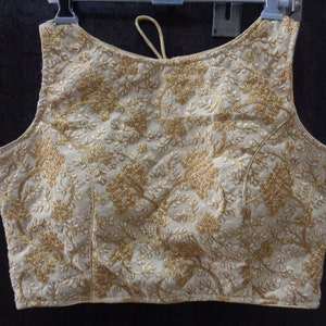 Readymade Blouse with Zari Work Floral - Saree Blouse -Sari Blouse - Saree Top - Sari Top - For Women