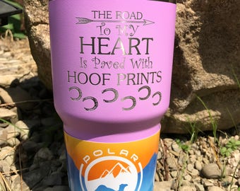 Hoof Prints Engraved Stainless Steel Tumbler