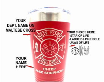 firefighter yeti tumbler