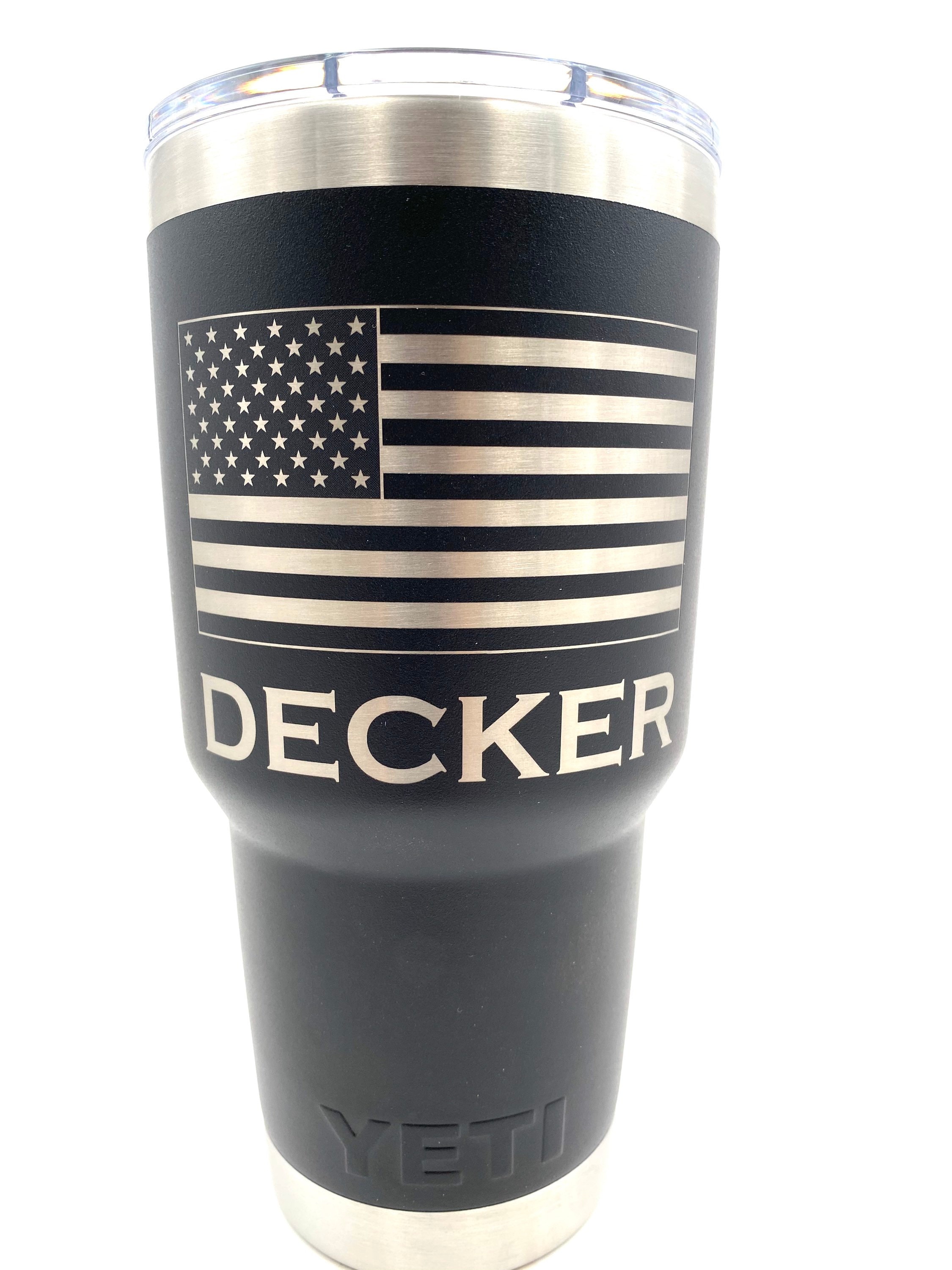 YETI American Flag USA Tumbler Black Etsy