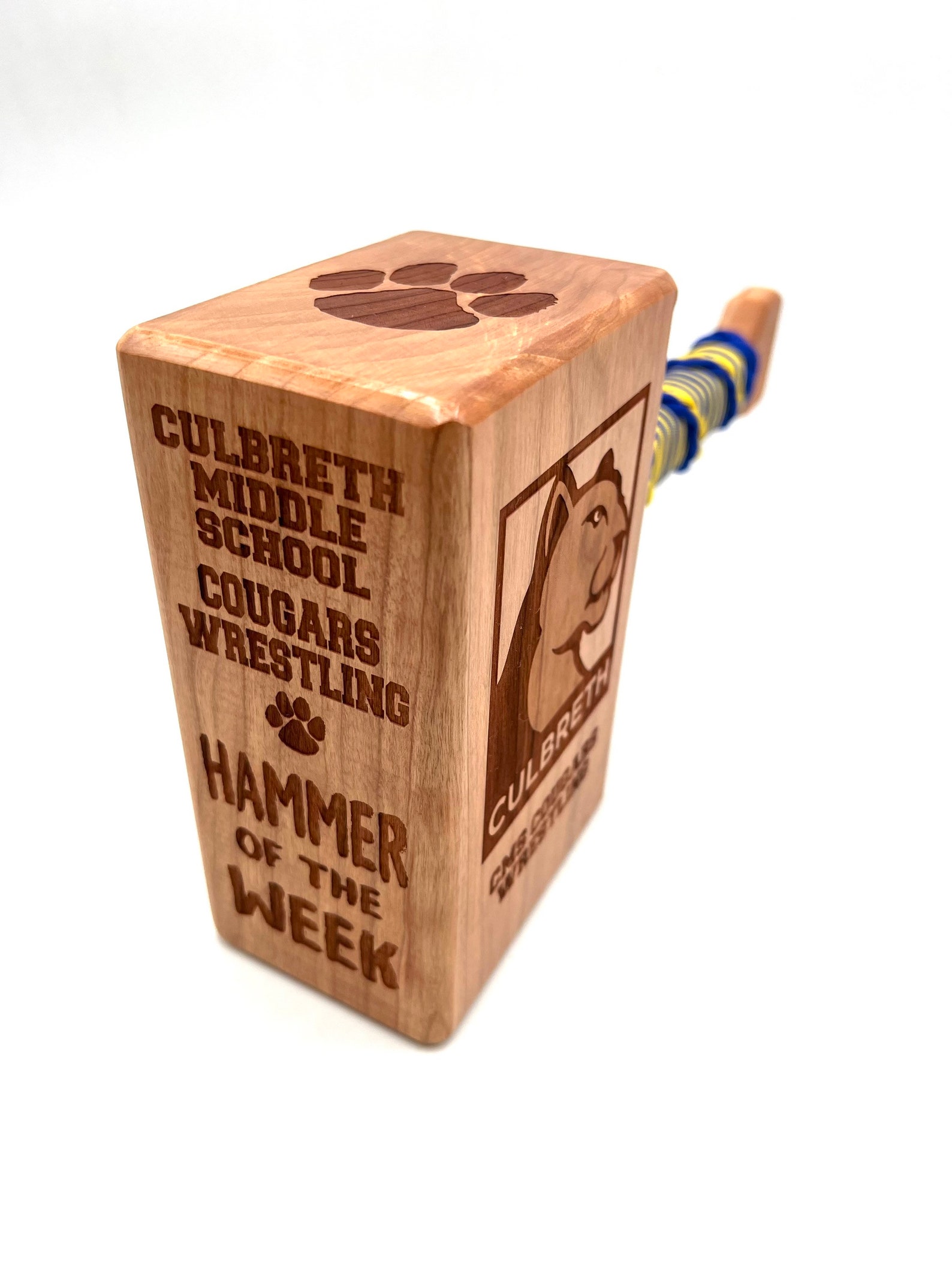 Wrestling Thor Hammer Award Custom Personalized Laser Engraved Etsy