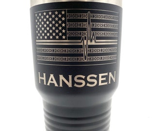 Paramedic EMT Flag Personalized Tumbler