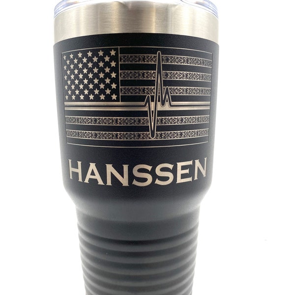 Paramedic EMT Flag Personalized Tumbler