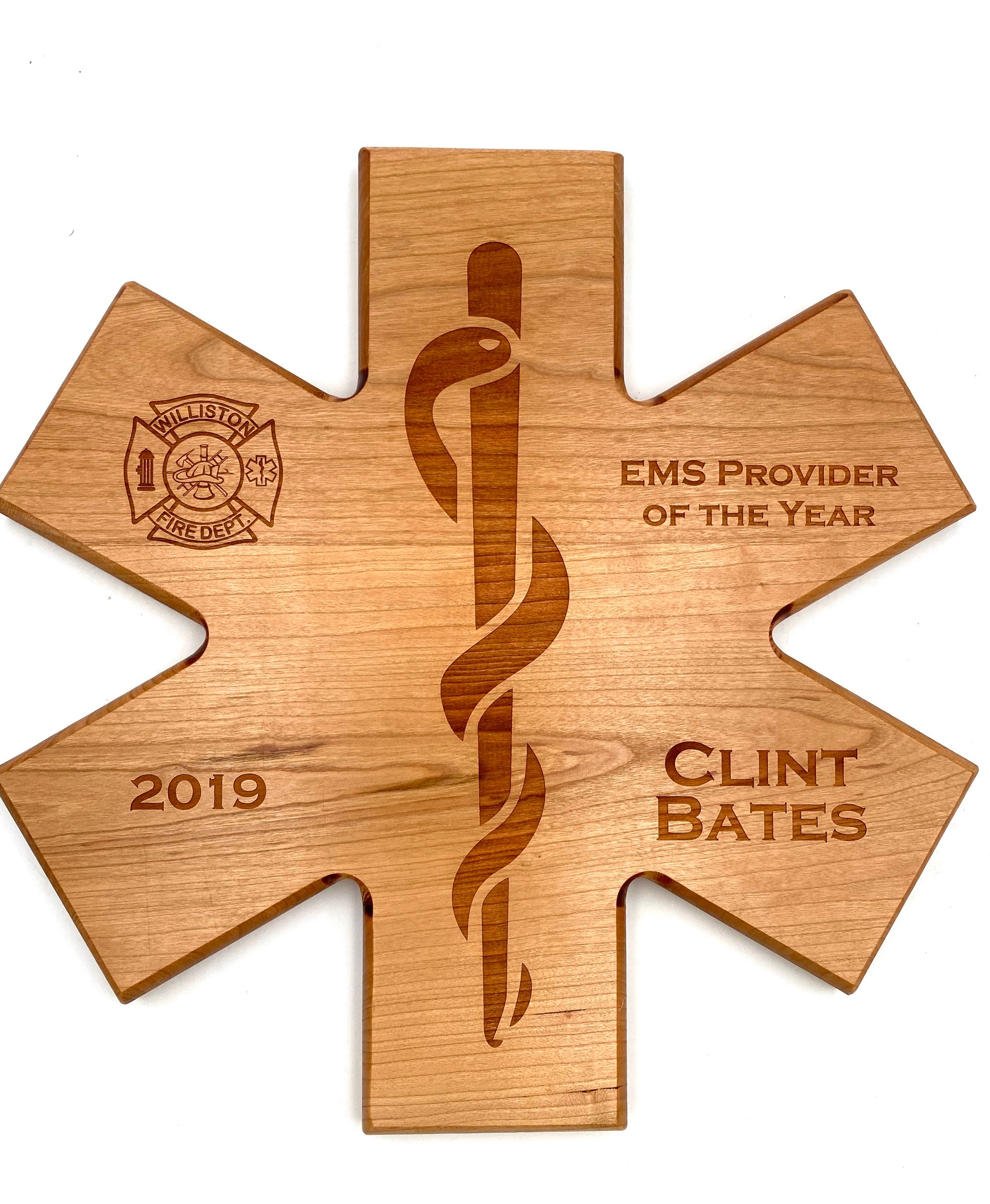 Star of Life EMS Clear Acrylic Block Award