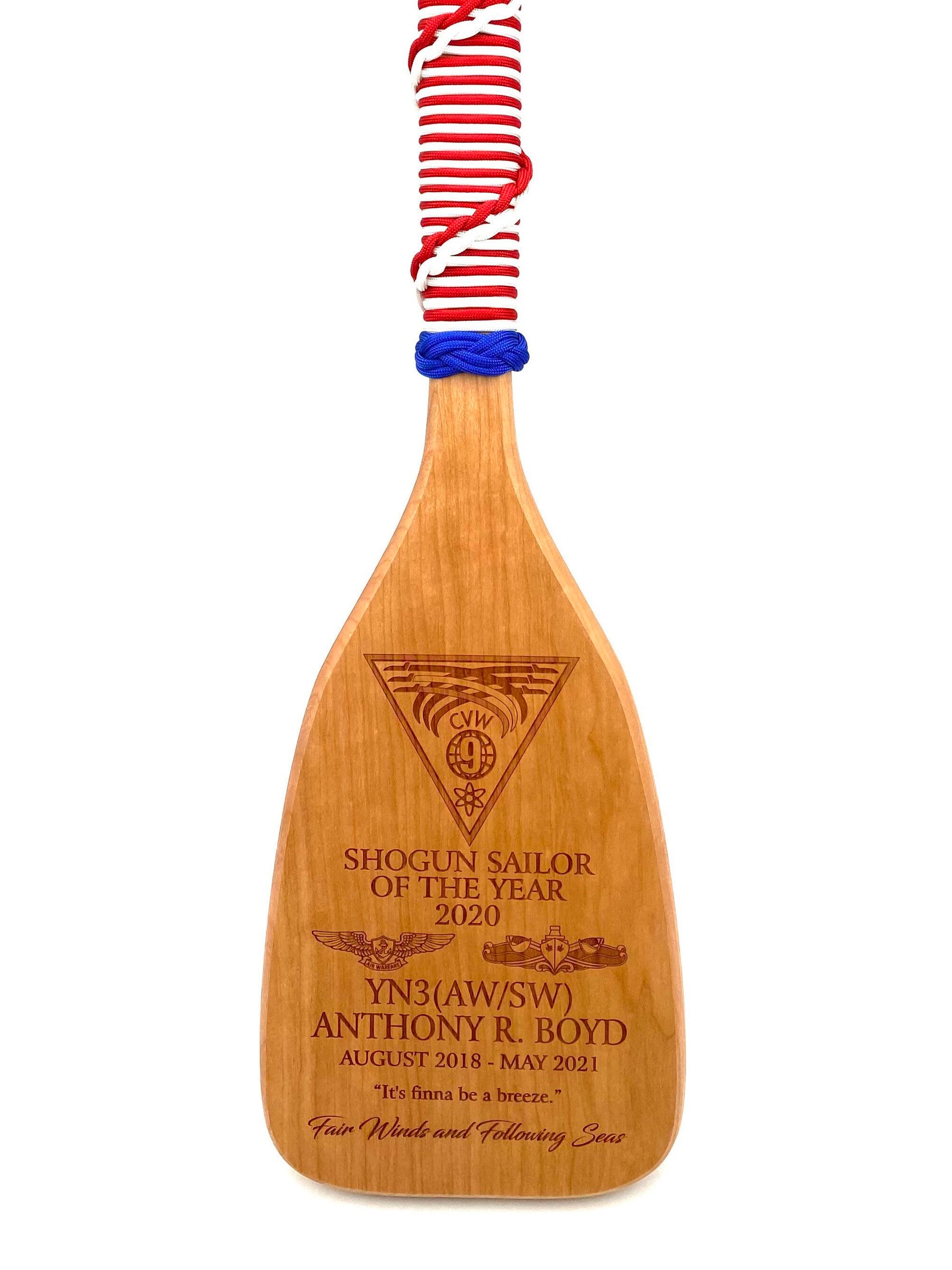 Military Navy Paddle Award Custom Personalized Laser Engraved Etsy