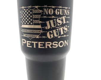 YETI No Guns Just Guts Corrections Tumbler - Black