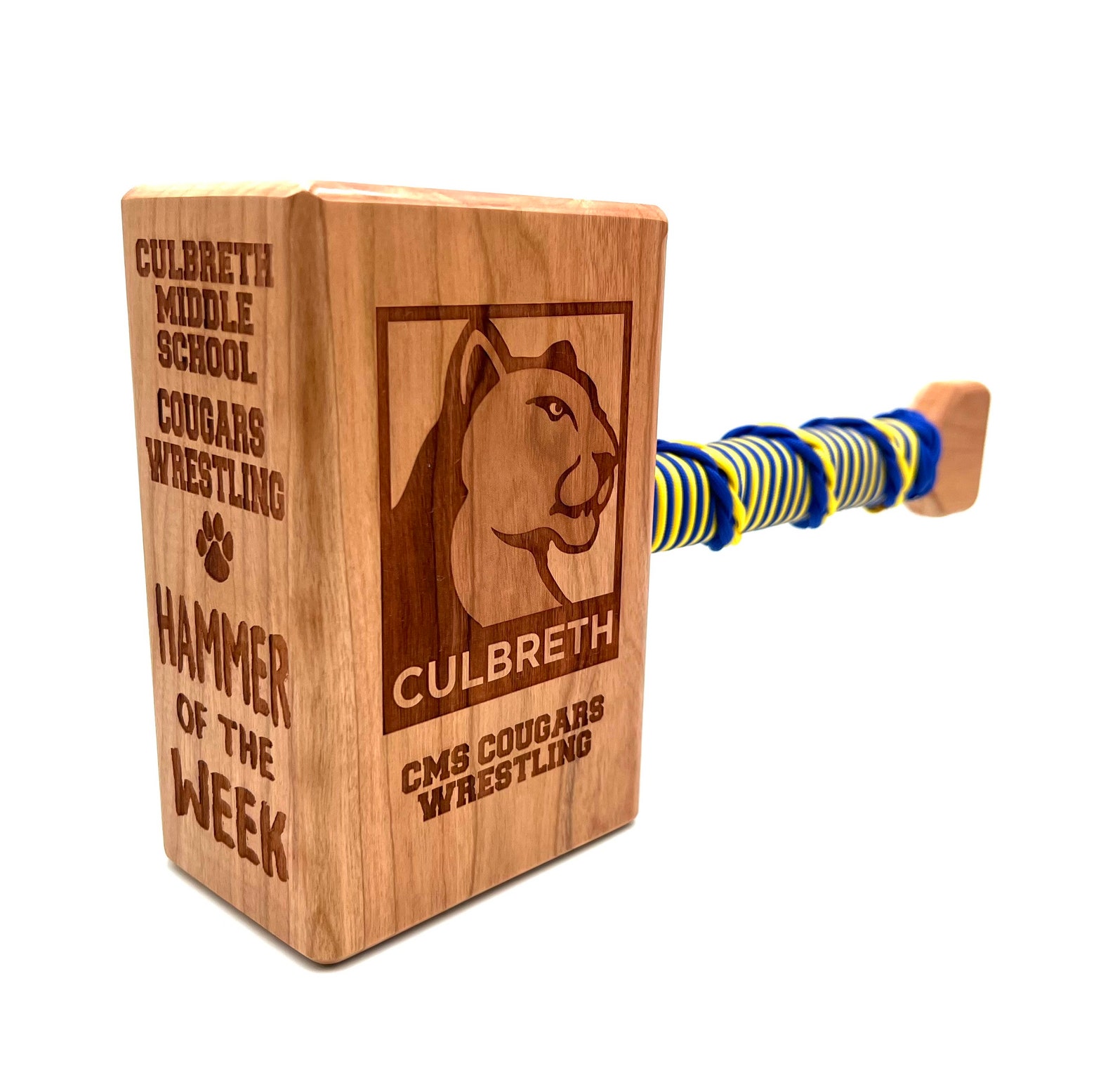 Wrestling Thor Hammer Award Custom Personalized Laser Engraved Etsy