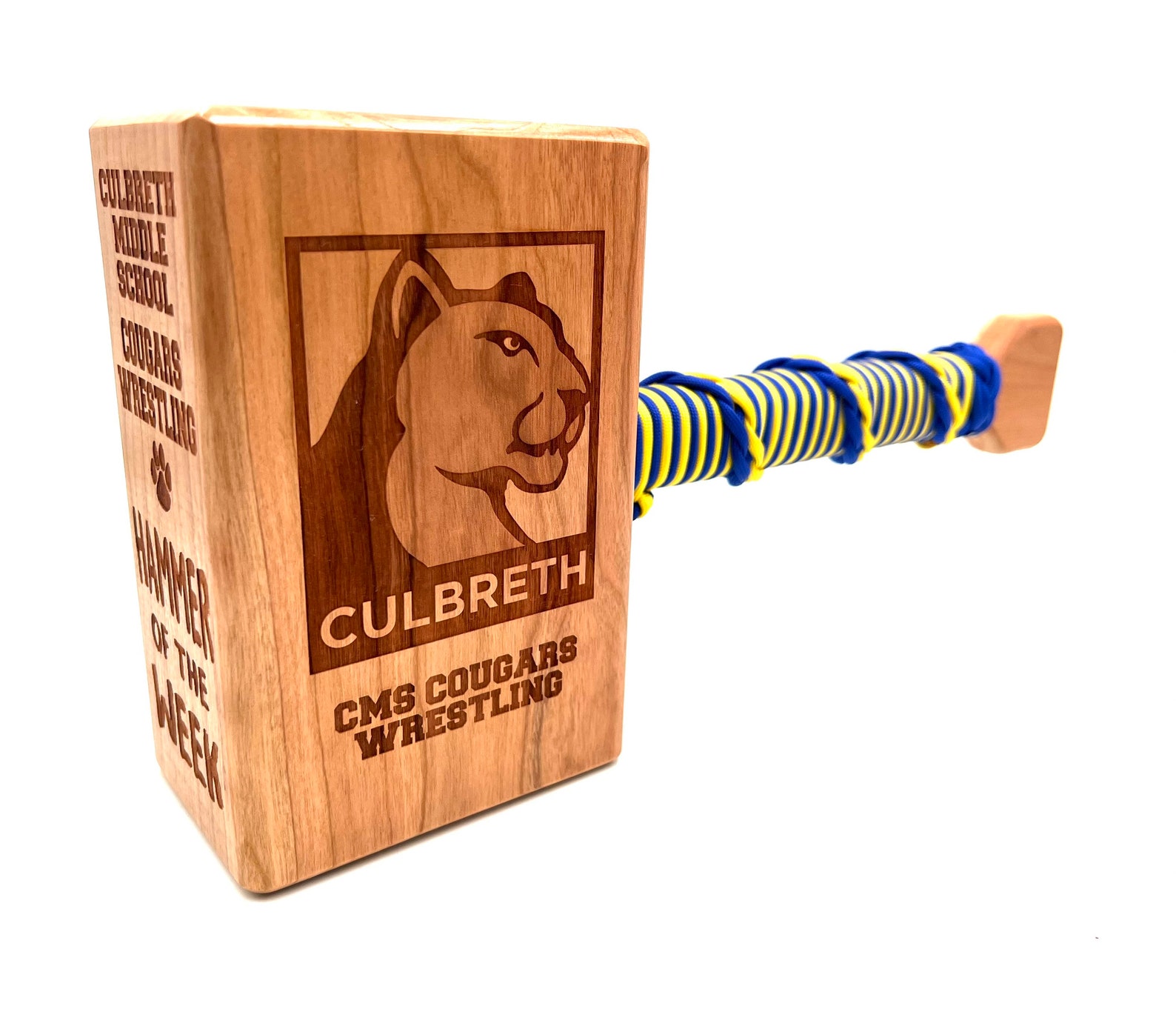 Wrestling Thor Hammer Award Custom Personalized Laser Engraved Etsy