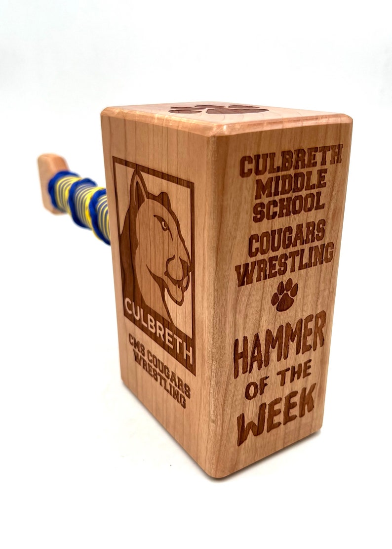 Wrestling Thor Hammer Award Custom Personalized Laser Engraved Etsy