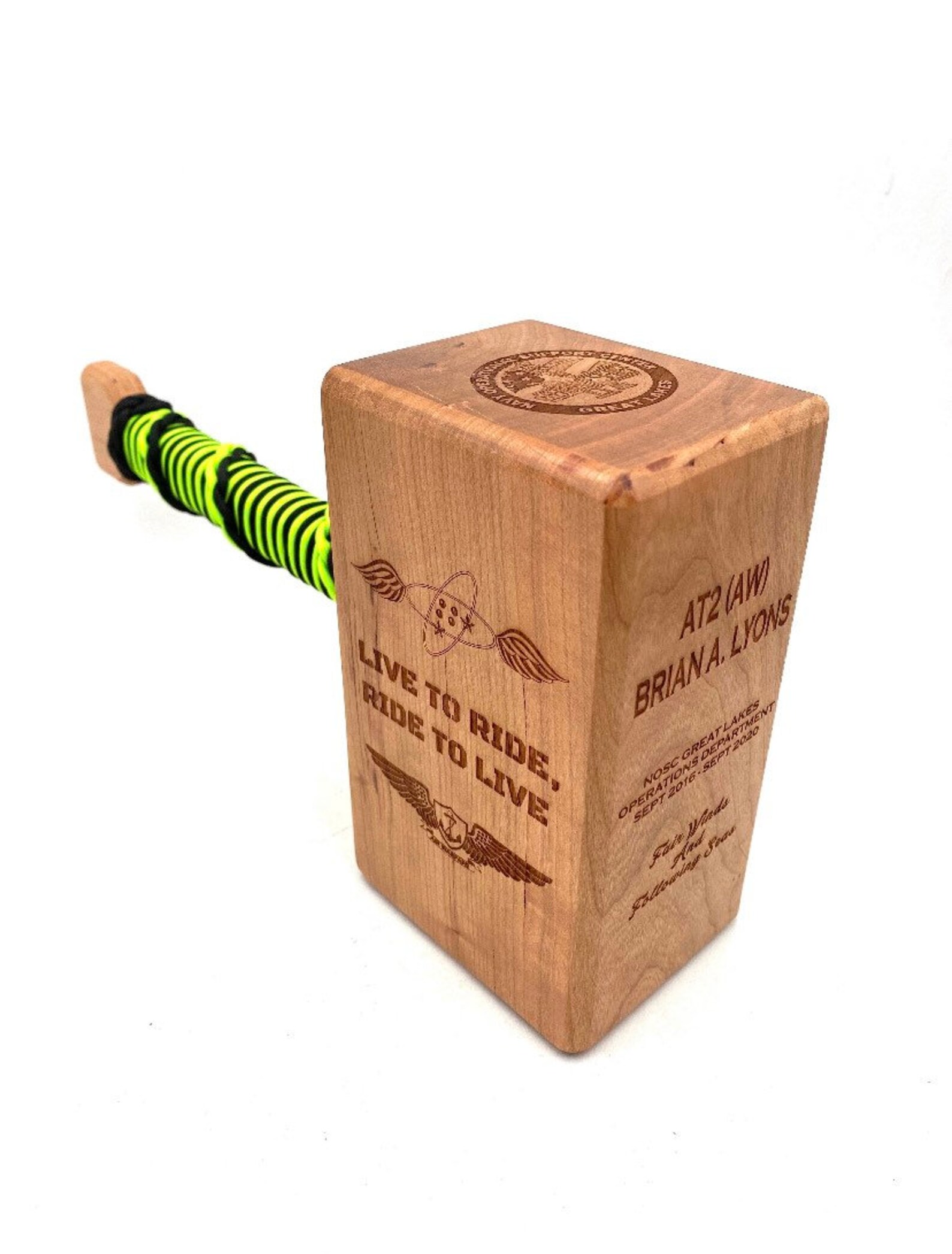 Military Thor Hammer Award Custom Personalized Laser Engraved Etsy