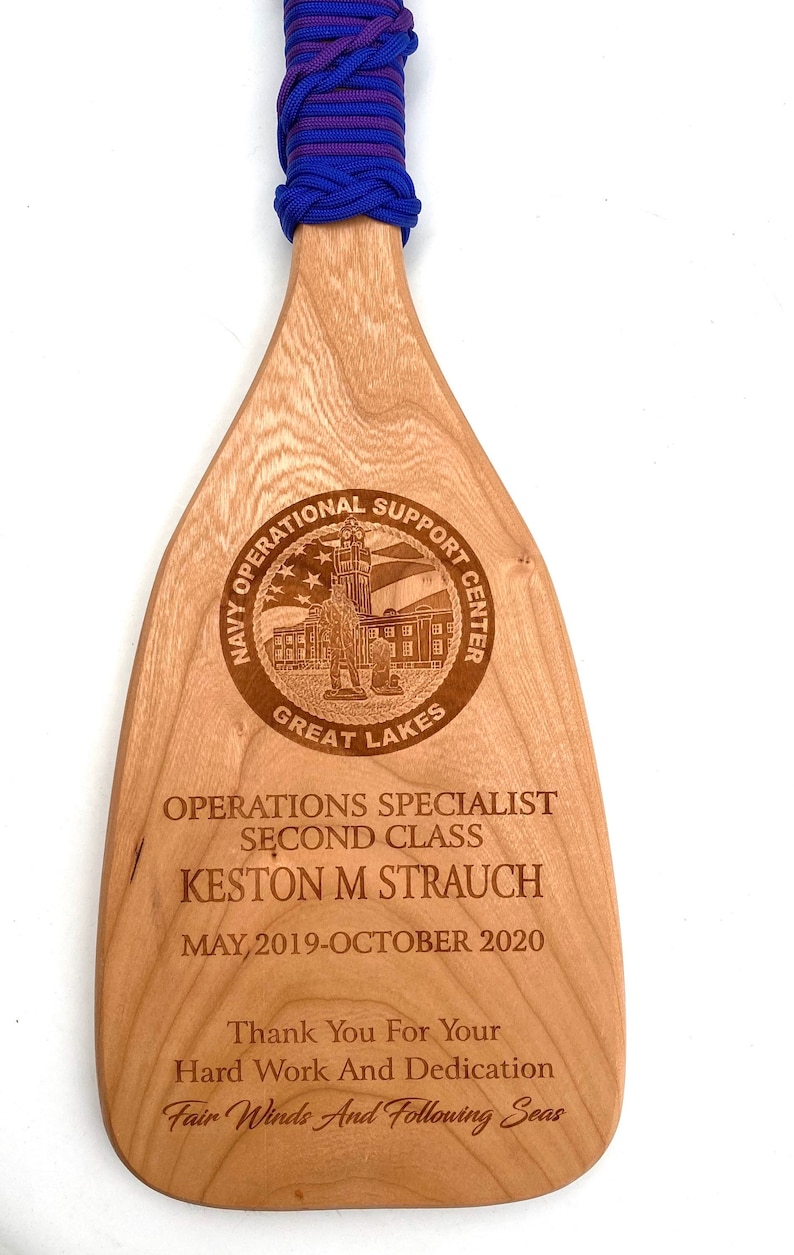Military Navy Paddle Award Custom Personalized Laser Engraved Etsy
