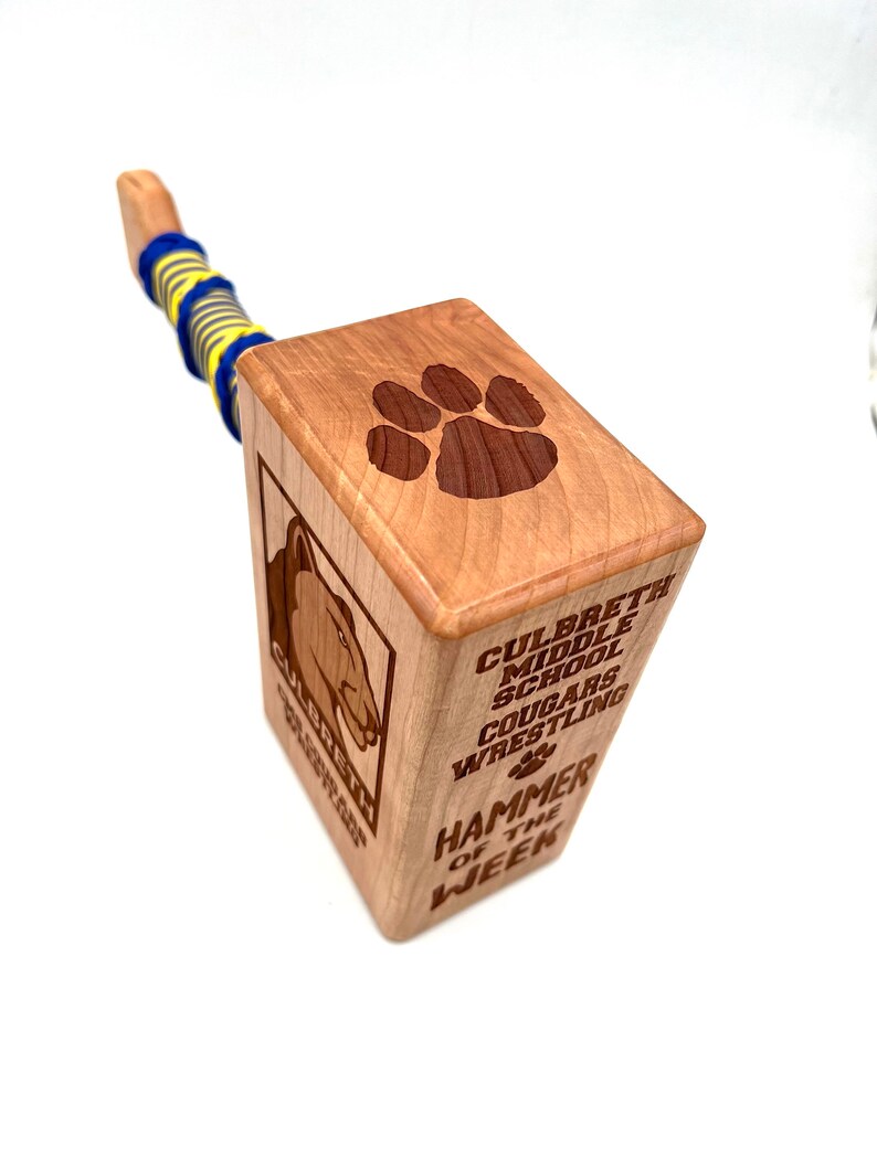 Wrestling Thor Hammer Award Custom Personalized Laser Engraved Etsy