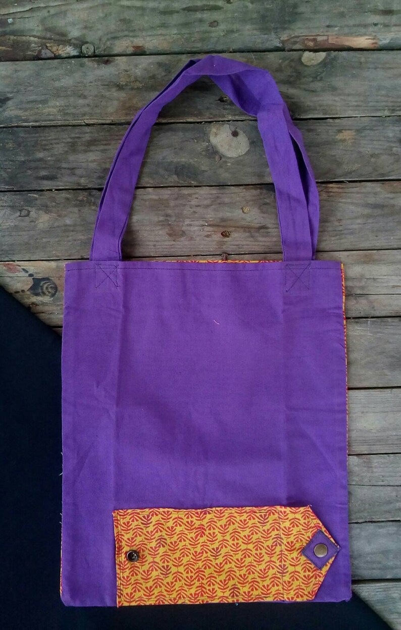 Tote bag pliable coton sac pratique