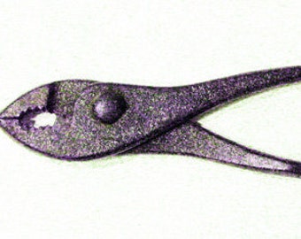 Vintage Hand Wrought Pliers (Steel)