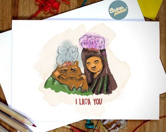 I Lava You Card - Love Card, Pixar Inspired, Lava Volcanos, Biglietto di auguri per marito, moglie, fidanzata, fidanzato Anniversario di San Valentino