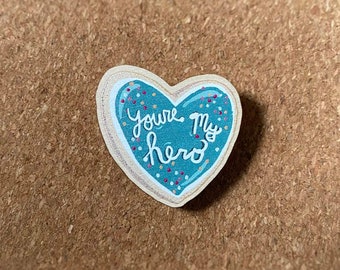 You're My Hero - Wreck It Ralph, Wooden Pin, Inspired Art, Handdrawn Pin, Pin Badge, Eco Friendly Pin, Gift, Vanellope Von Schweetz