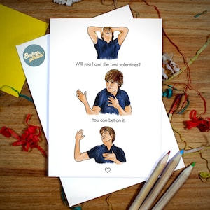 Carte de Saint-Valentin Troy Bolton - Pariez dessus! High School Musical 2, Love Card, Disney Channel Movie, Zac Effron, Wildcats