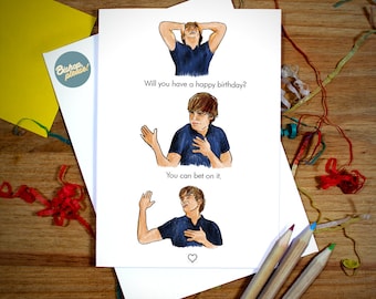 Troy Bolton Birthday Card - Bet On It! High School Musical 2, Funny Birthday Card, Disney Channel Movie, Zac Effron, Wildcats, Funny Card