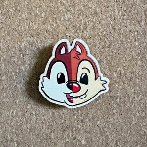Chip and Dale - Wooden Pin, Eco Friendly, Chipmunks, Classic Characters, Mickey Mouse, Clubhouse