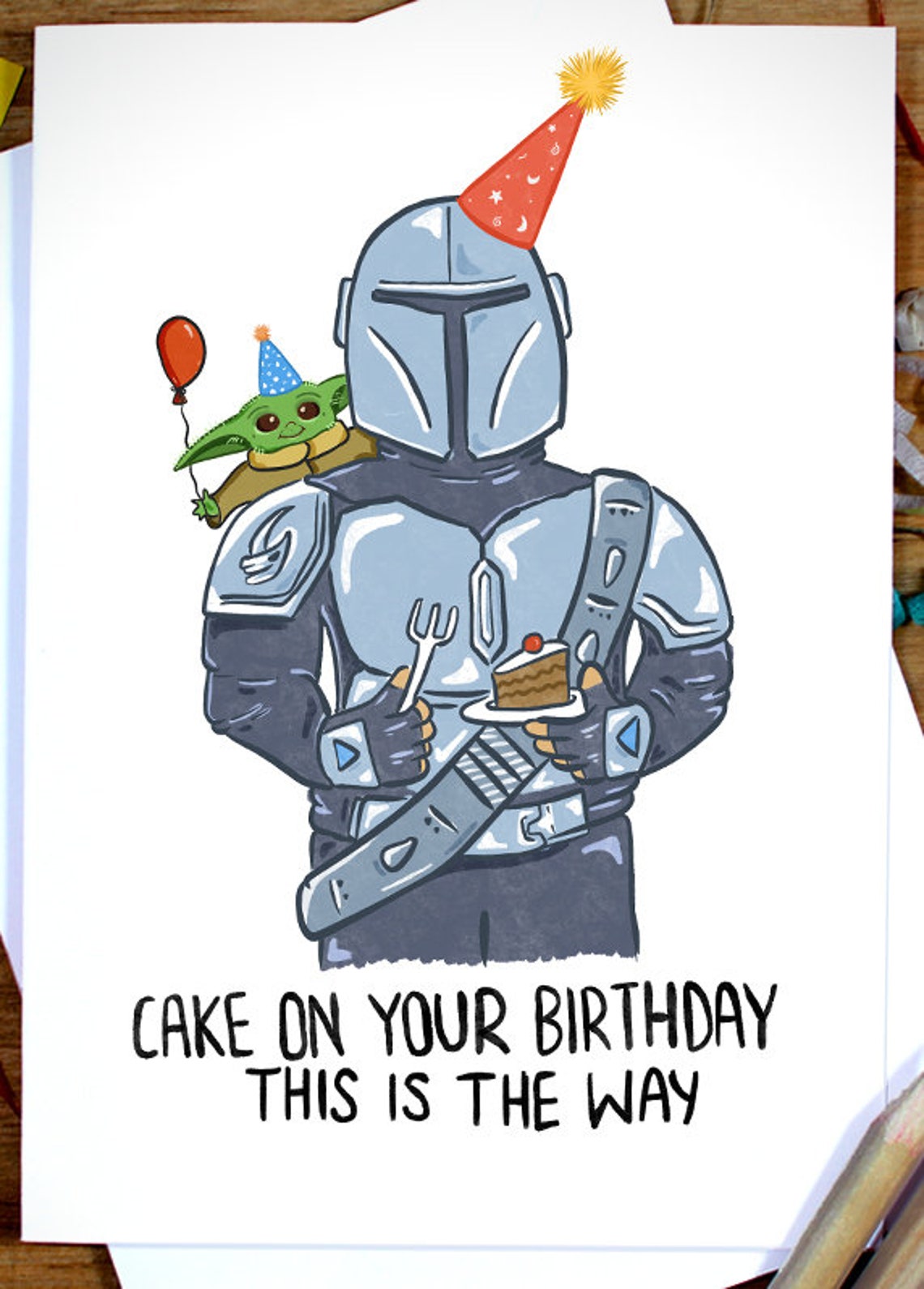 Mandolorian Birthday Card Mandalorian This is the Way Baby - Etsy