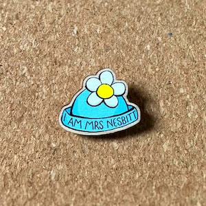 I AM MRS NESBITT - Wooden Pin, Toy Story Disney Pixar Inspired Pin Badge, Illustrated Wood Pin Buzz Lightyear