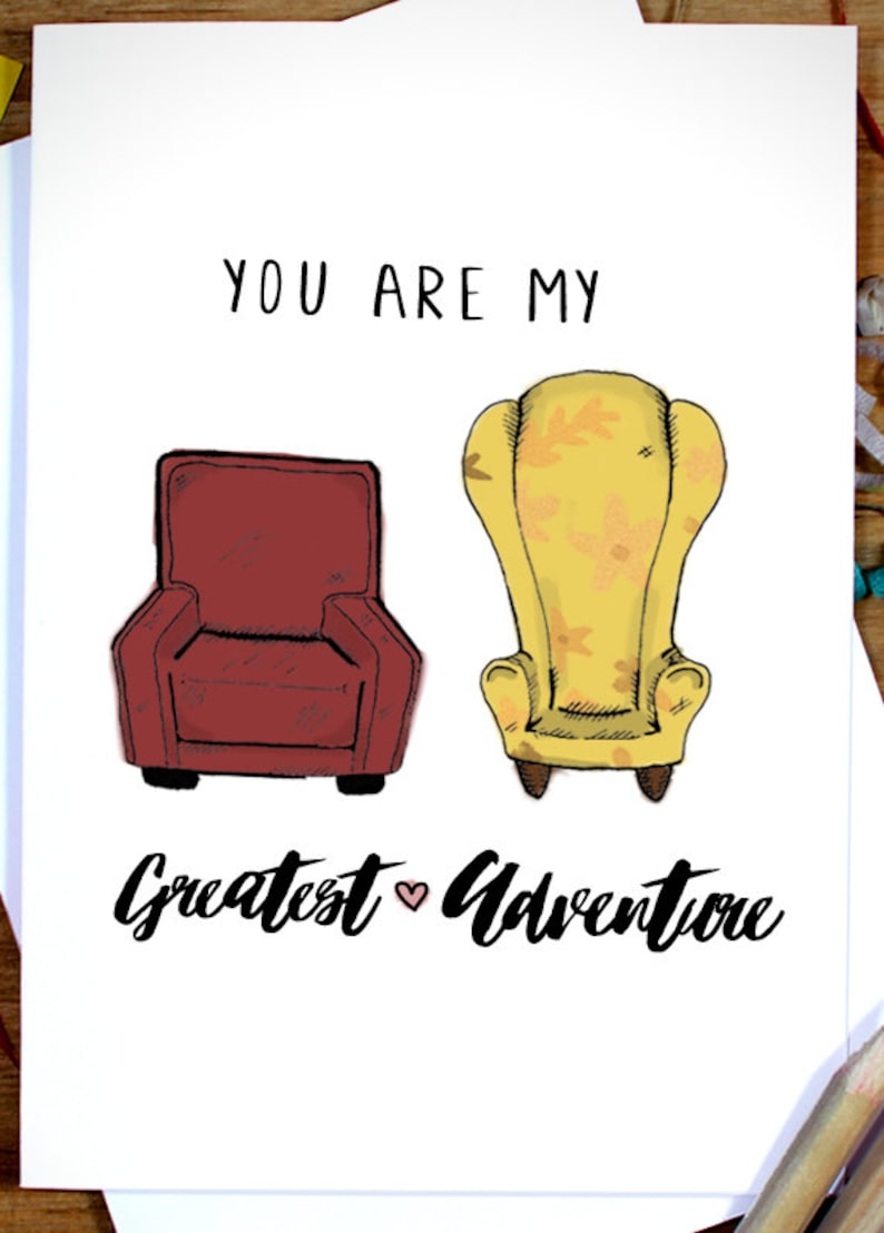 Pixar UP Card You Are My Greatest Adventure UP Inspired, Aniversary, Valentines Card, Husband, Wife, Girlfriend, Boyfriend, Love image 2