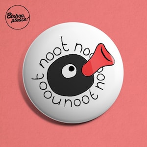 Pingu NOOT NOOT Épingle ! Bouton, Badge, Série télévisée des années 90, Série pour enfants, Pingouin, Cadeau amusant, Cadeau rétro